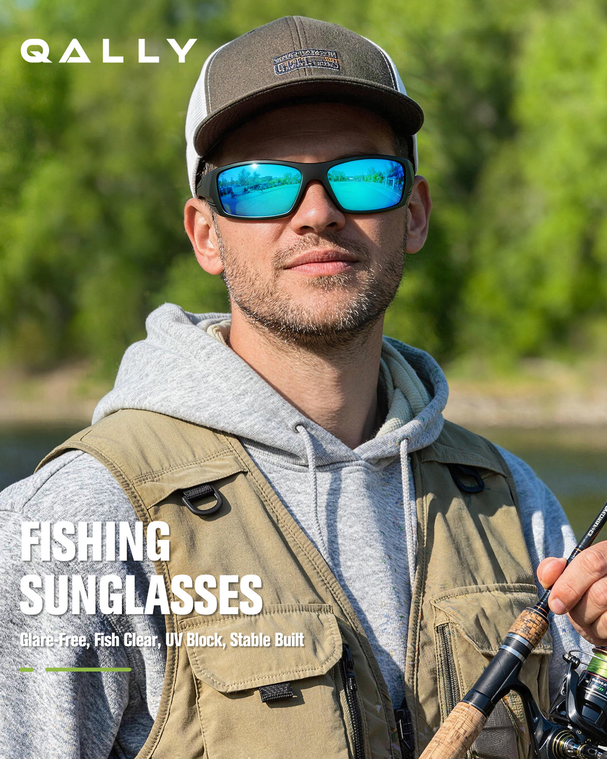 Polarized Sports Sunglasses for Men Women Wrap Around Sun Glasses UV400 Protection Mens Sunglasses Cycling Fishing Golf QA123-2-3-5