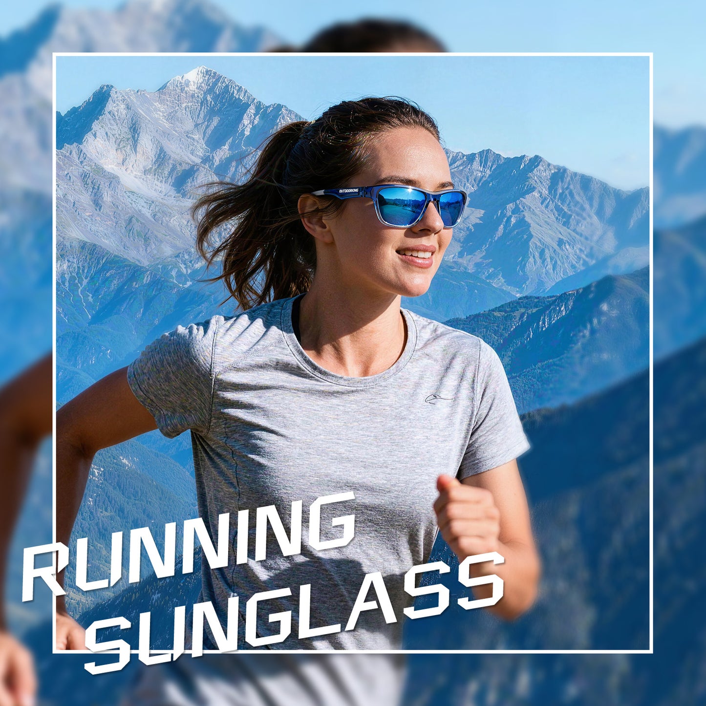 QALLY Polarized Running Sunglasses for Women Mens Sun Glasses for Cycling Fishing Driving Golf UV Protection 145
