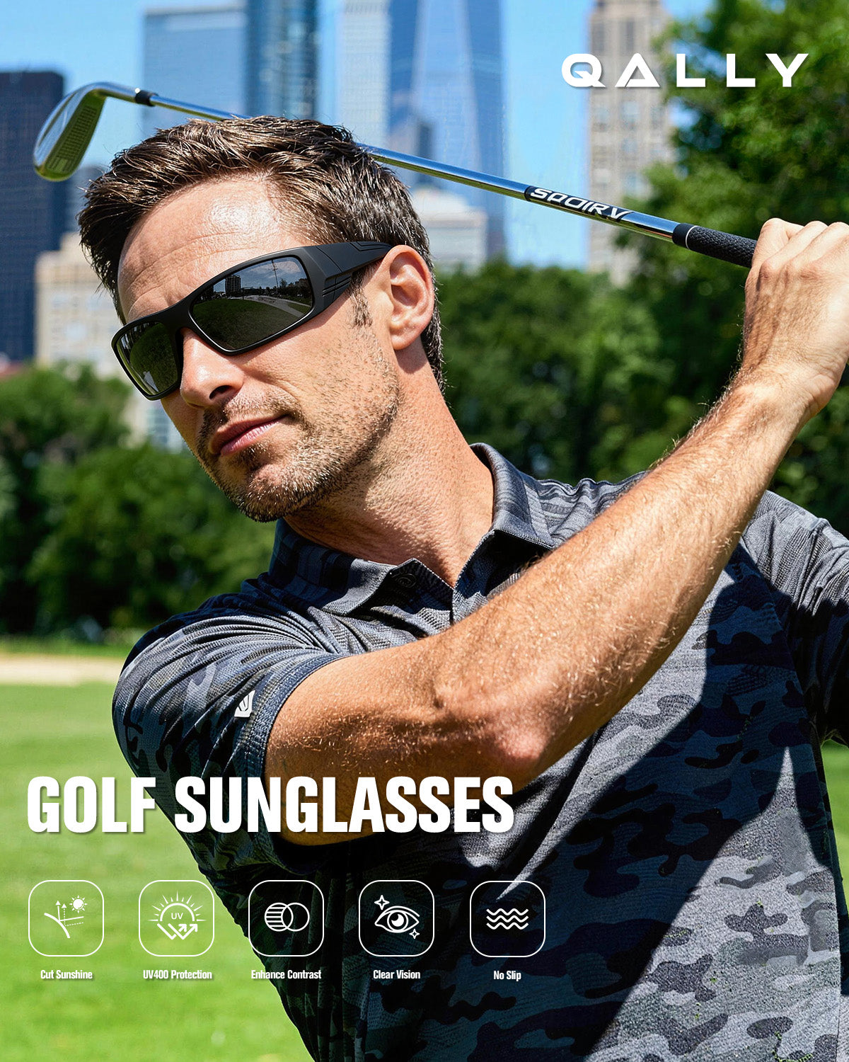 Polarized Sports Sunglasses for Men Women Wrap Around Sun Glasses UV400 Protection Mens Sunglasses Cycling Fishing Golf QA123-2-3-5